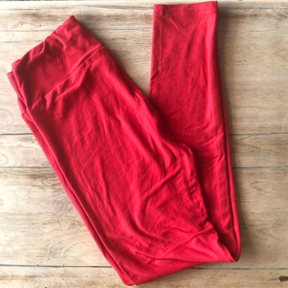 Lularoe red OS leggings
